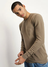 PULLOVER MONOCOLOR CON ORLI A COSTINE